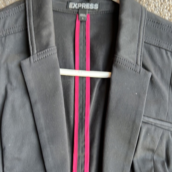 Express Size 0 Slate Grey Jacket VGUC - Picture 6 of 7